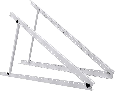 XMTECH 2X Solarmodul Halterung, Aluminium Solarpanel Halterung Flachdach Befestigung Montage für Boot Wohnmobil Dach Boden, Verstellbaren Winkel Halterung für Solarpanel 200W-350W (41 Zoll Länge)