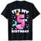 Kinder 5. Geburtstag, Mädchen, Meerjungfrauenflosse, Nummer 5 T-Shirt