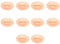 10 STÜCKE Tattoo Praxis Lippen Makeup Praxis Haut 3D Fake Skin für Semi Permanent Tattoo Training (Helle Hautfarbe)