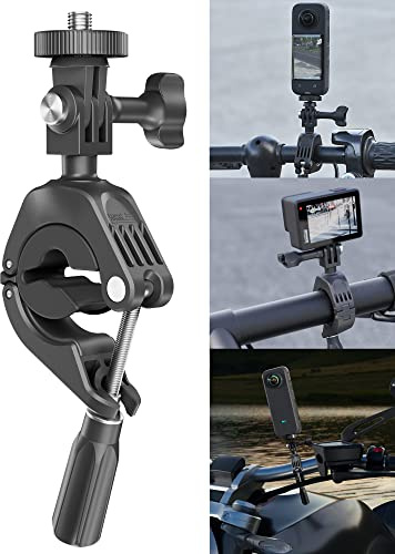 UBEIYI Handlebar Mount for Action Cameras Compatible with GoPro, DJI OSMO, Insta 360, Action Camera Mount for Bike/Bicycle/Motorcycle 22mm-35mm Bar