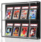 NIUBEE Acryl-Baseballkarten-Vitrine, 8 abgestufte Karten-Display-Rahmen, Wandhalterung mit UV-Schutz, klare Sicht, Sportkarten-Vitrine mit magnetischer Tür für Fußball, Basketball, Hockey, horizontal