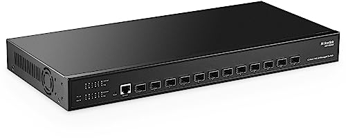Mokerlink Interruttore Gestito SFP+ da 12 Porte 10 Gbps, Supporto 1G e 10G SFP+, 240 Gbps Larghezza di Banda L3 Web Ha Gestito Il Commutatore della Fibra