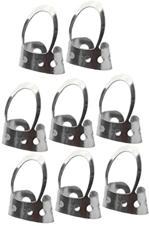 Supvox Plektren Für Banjo Und Akustikgitarre 8-tlg. Daumenpick-set Aus Edelstahl Metallplektrum Hohles Design