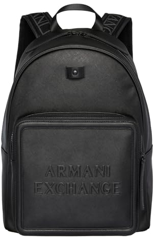Armani Exchange Panarea, Zaino Uomo, Nero, Einheitsgröße