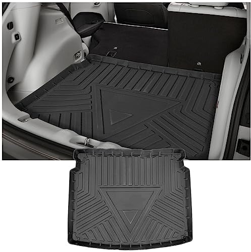 YEE PIN 2023 Compass Kofferraummatte Kompatibel mit Jeep Compass 4x4 4xe 2017-2022 2023 Gummi Kofferraumwanne TPE Kofferraumshutz Gummimatte Hoher Rand Organizer Rutschfester