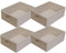 JAKAGO Wardrobe Storage Boxes 4 Pack,Foldable Superior Clothes Drawer Organisers 39 x 29 x 14 cm, Storage Boxes for Clothes Shirts Pants Towels Toys（Beige）