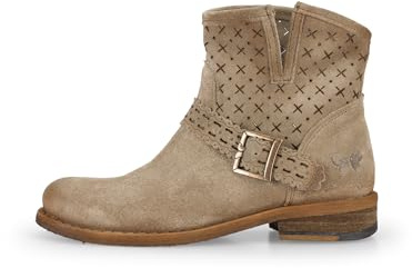 FELMINI - GREDO D748 - WOMEN'S BIKER BOOT, GRIGIO SUEDE LEATHER - 41 EU SIZE