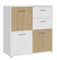 DEINE TANTE EMMA QDRK222-M878 Kommode Quadro 2 Weiss/Lamela Eiche hell ca. 94 x 96 x 40 cm
