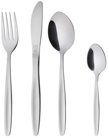 Gustav Voss 24-teiliges Besteck-Set PRAG Besteckset für 4 Personen Menübesteck 6 x Gabel 6 x Messer 6 x Kaffeelöffel 6 x Menülöffel