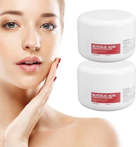 110 Blatt Salicyl Glykolsäure Pads, Salicylsäure Peeling Pads, Verkleinern Poren Straffen Spenden Feuchtigkeit Peeling mit Hamamelis Erfrischend und Klärend