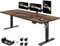 JUMMICO Höhenverstellbarer Schreibtisch 200 x 80 cm mit Kabelwanne, Höhenverstellbar Elektrisch Stehpult mit USB-Buchse, Computertisch, Ergonomischer Steh-Sitz Tisch, Bürotisch, Vintage-Braun