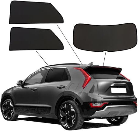 Premium SunClip Auto Sicht- & Sonnenschutz kompatibel mit Kia NIRO 2 II 2022- INKL Tasche | kompatibel mit Kia Niro II (SG2) 2022-