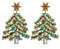 Weihnachtsbaum-Ohrringe für Frauen, Bunte Weihnachtsbaum-Aussage-Ohrringe für Mädchen, Stern Schneeflocke Weihnachtsbaum Tropfen Ohrringe, Böhmische Blumen Baum-Ohrstecker, Weihnachtsbaumschmuck