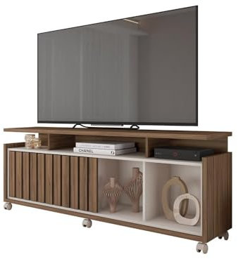 Dabudae Mueble TV Oasis, Nogal y Blanco Roto, 160 cms.
