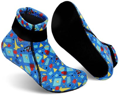 Gogokids 3mm Calcetines de Neopreno para Niño y Niña, Calcetín Antideslizante Térmico, Idea para Buceo, Surf, Playa, Natación, Rafting y Parques Acuáticos