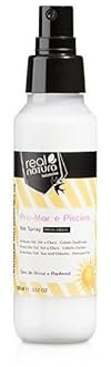 Real Natura - Spray per capelli Pro-mare e piscina - Protezione contro acqua di mare e cloro - Rafforza e ripara - Nessun residuo - Uso quotidiano in spiaggia e piscina - 100 ml