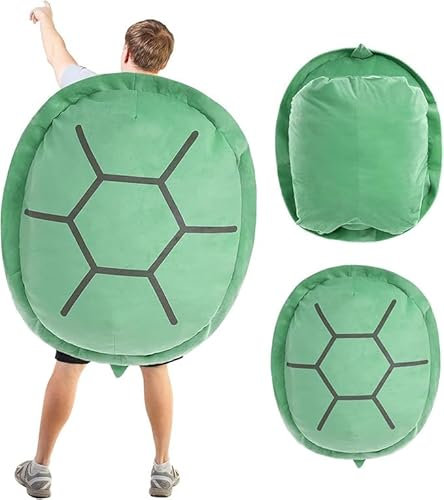 Wearable Turtle Pillow, Schildkröten Kissen zum Anziehen, Tragbarer Plüschtier Schildkrötenpanzer Groß, Riesenschildkrötenkissen, Plüschtier Spielzeug Geburtstagsgeschenk Schildkröten Kissen (100cm)