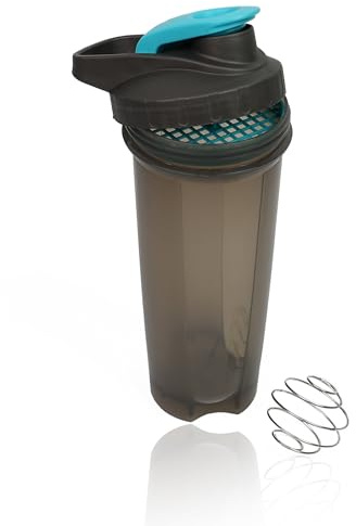 DIVCHI Protein Powder Shaker Bottle With Mixer Ball For Smooth Shake, Leakproof Secure Flip Cap, Gym Shaker For Protein Shakes Ideal Workout Partner (Light Blue)