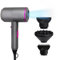 Keplin Ionic Hair Dryer, 1650W Professional Diffuser Hairdryer, Fast Drying, Lightweight & Compact Hairdryer with Diffuser, Hair Diffuser for Curly Hairs, Hairdryers for Women & Men (Gunmetal Grey)
