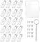 10 Pairs Nose Pads for Glasses Replacement Soft Silicone Glasses Spectacle Nose Pads Screw-in Glasses Nose Pads with Screws Screwdriver,Clear