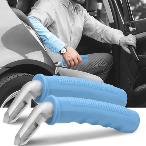 NINEMAX Poignée De Voiture pour Personnes Âgées,2Pc Poignet Voiture Aide à La Mobilité,2Pc Poignée Assistance pour Sortir De La Voiture Ppour Handicap(Bleu Clair)