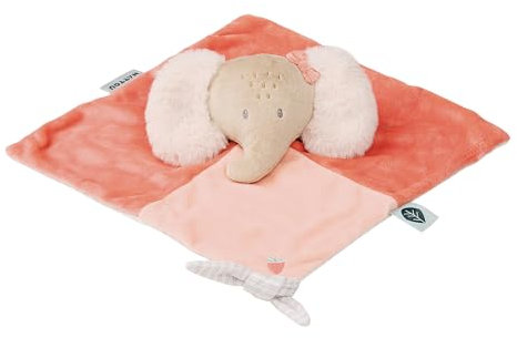 Nattou Schnuffeltuch aus Polyester, Elefant, Wegbegleiter ab der Geburt, Ca. 40 cm, Flo, Oli & Ernest, Oli Pink