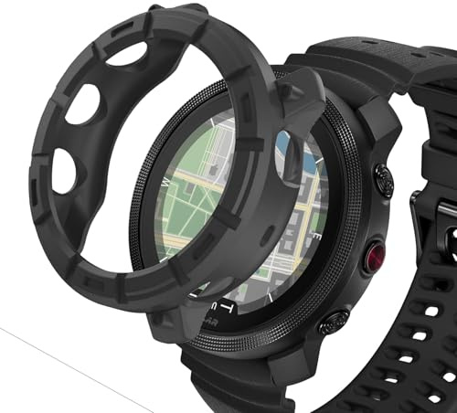 KUSINHOKA Hülle für Polar Vantage M3, [Anti-Kratzen] [Stoßfest] Ultradünn Silikon Rahmen Stoßfänger Case Schutzhülle für Polar Vantage M3, Schwarz