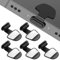 YHTCC 5 PCS iPhone Dust Plug, Type C Dust Plug with Anti-Lost Adhesive Sticker, iphone Charger Port Protector, Silicone Charging Port Cover, Dust Plug for iPhone 15 16 and Most C Port Device