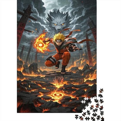Naruto 1000-Puzzleteile PuzzleWohndekoration GeschenkHerausforderung Puzzle SpielHochwertige 100% Recycelte PappeGeeignet Für Erwachsene Und Kinder 1000pcs (75x50cm)