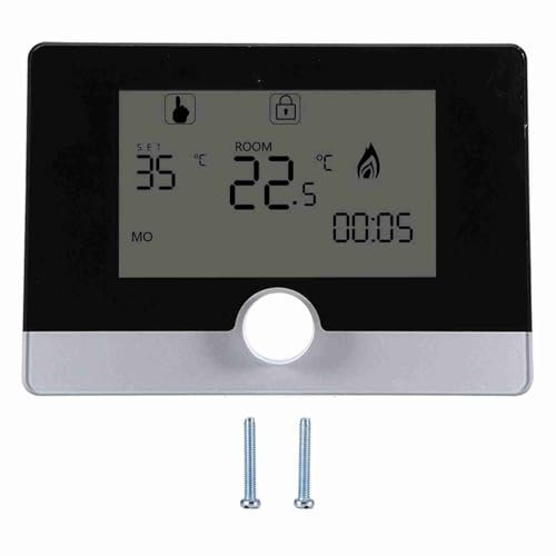 lvifloae Digital Programmable Thermostat Temperature Controller for Wall hung Boiler Heating System Thermostat Water (black)