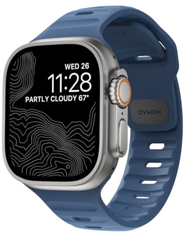 NOMAD Sportarmband – 45 Mm | Marineblaues Apple Watch Ultra 2-Armband, Entwickelt, Um Ihrer Apple Watch Aussehen Zu Verleihen. Kompatibel Mit Der Neuen Serie 11, Ultra 1-3, Serie 1-10 Und Se