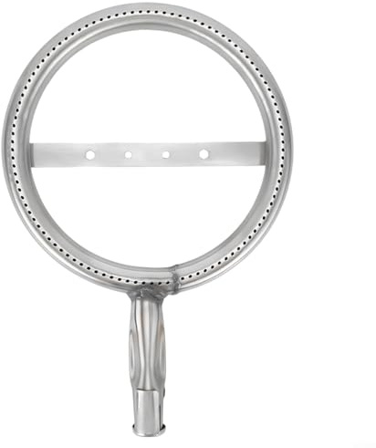 GLFLOW Rotondo per griglie a gas, bruciatore in acciaio inox, accessori per barbecue da giardino all'aperto, bruciatore rotondo per barbecue a gas riutilizzabile