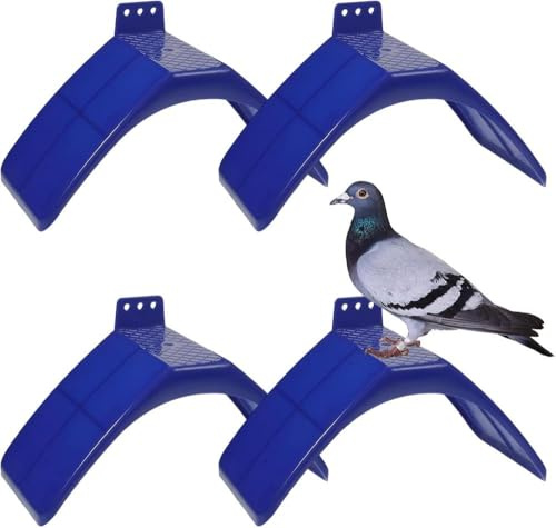 Pack of 4 Dove Plastic Stands, Plastic Bird Pigeon Stands, Dove Seating Board, Seat Board for Pigeons, Parrots and Other Birds, Non-Slip Bird Cage Accessories with Stable Base - Suitable for Small