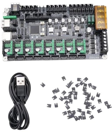 Yanmis MKS V 2.0 3D-Steuerplatine, Verbesserter 3D-Drucker Silent Board Ersatz für Maker Base MKS 8 Großer 3D-Drucker