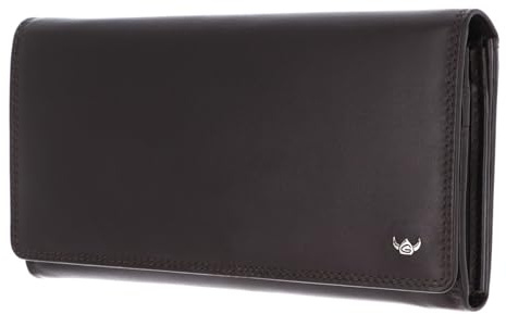 Golden Head Leder Geldbörse Polo RFID Protect Damenbörse 2802 Dunkelbraun