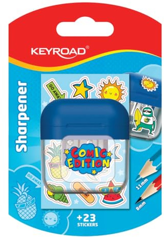 KEYROAD Anspitzer/Doppelt/Behälter/für Bleistiften und Buntstiften/1 Stück