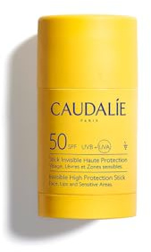 Caudalie Unsichtbarer Sonnenstick LSF50, Gesicht & Lippen, 15 g | LSF50 PA++++ UVA-/UVB-Schutz, unsichtbar, wasserfest, parfümfrei, vegan, für Gesicht, Lippen und sensible Hautstellen