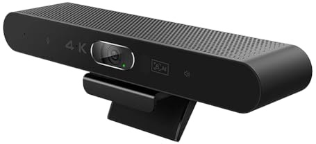 Ounfhtrttk 4K Camera USB Webcam Video Conference Camera with Microphone and Speaker AI Face Tracking Auto Focus 360° Voice Pickup