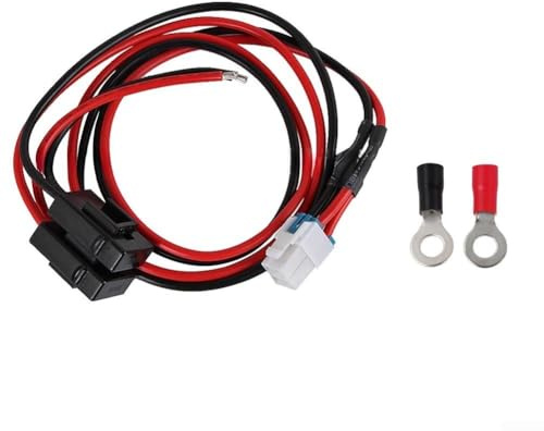 1M 30A Ham Radio Power Supply Cable 4-Pin Fuse Compatible with IC-7100 IC-7400, FT-2000 FT-3000, TS-590S, 12AWG Copper