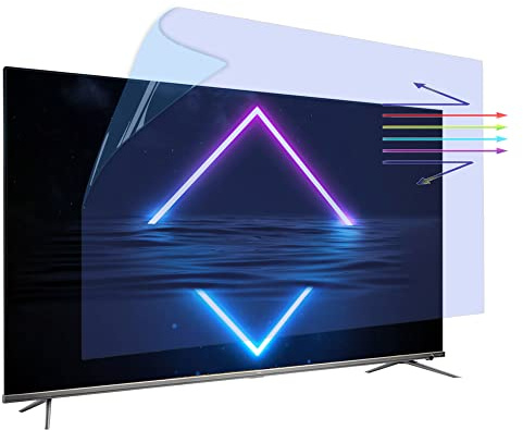 VNVFJKLO Protecteur d'écran de télévision, Film antireflet de 58 pouces, filtre anti-lumière bleue for moniteur LCD LED, Protection des yeux, Surface givrée anti-rayures, 1269x721mm