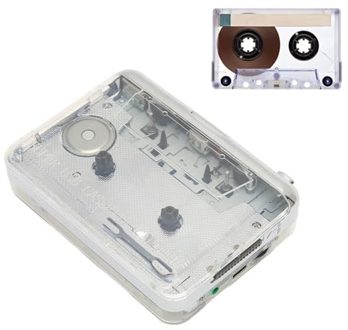 Cassette to MP3 Converter, Retro Portable Cassette Player with Auto Reverse, 3.5mm Headphone Jack, USB Type-C, for Retro Tape Playback and Digital Conversion, Indoor & Outdoor Use
