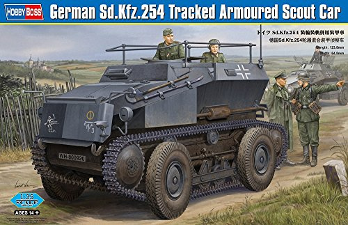 Hobby Boss 82491 Modellbausatz German Sd.Kfz.254 Tracked Armoured car, Grau, Gelb