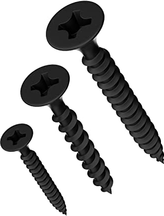 PARCO Premium Schnellbauschrauben 250 Stück, 4,8x90mm mit Grobgewinde|Gipskartonschrauben|Rigipsschrauben|Universalschrauben|Holzschrauben Schwarz|German Quality