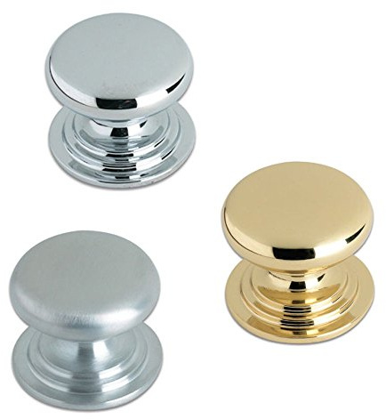 Fulton & Bray Victorian Cupboard Knob 38mm dia. Polished Chrome
