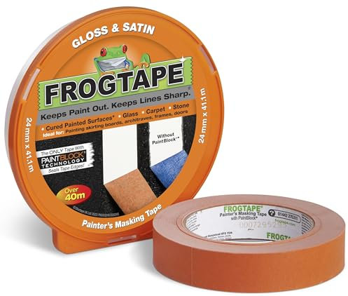 Frogtape 104200 Rouleau de ruban adhésif de masquage multisurface, 24mm x 41.1m