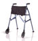 Stander EZ Fold-N-Go Walker, Lightweight Folding Mobility Frame with 2 Swivel Wheels, Elderly Travel Walking Aid, Cobalt Blue (Eligible for VAT Relief in the UK)