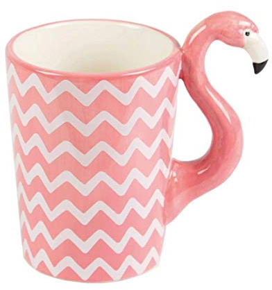 Sass & Belle Flamingo Chevron Tasse Becher rosa pink weiß