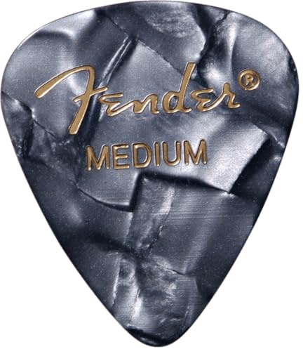 Fender 351 Shape Premium Picks - Black Moto - Medium - 12 Count Pack