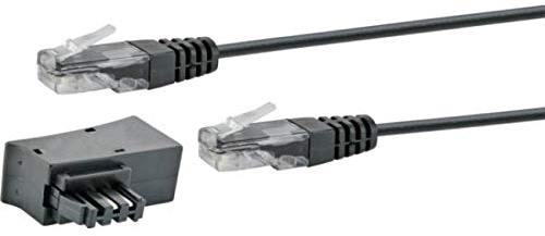 Schwaiger Modemkabel 3 m mit TAE/DSL-Steckeradapter SchwarzArt.Nr. 1455062