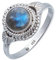 Ring Silber Damen Labradorit Edelstein blau ausgefallen verspielt